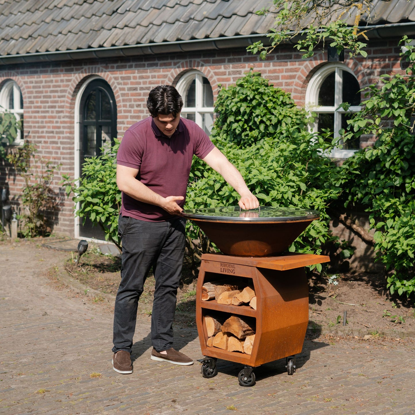 Plaque de recouvrement en acier inoxydable 304 pour plancha BBQ 70 cm