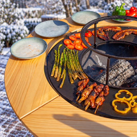 BBQ Plancha Mesa 70cm — ambiance hivernale
