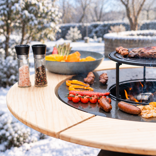 BBQ Plancha Mesa 80cm — ambiance hivernale