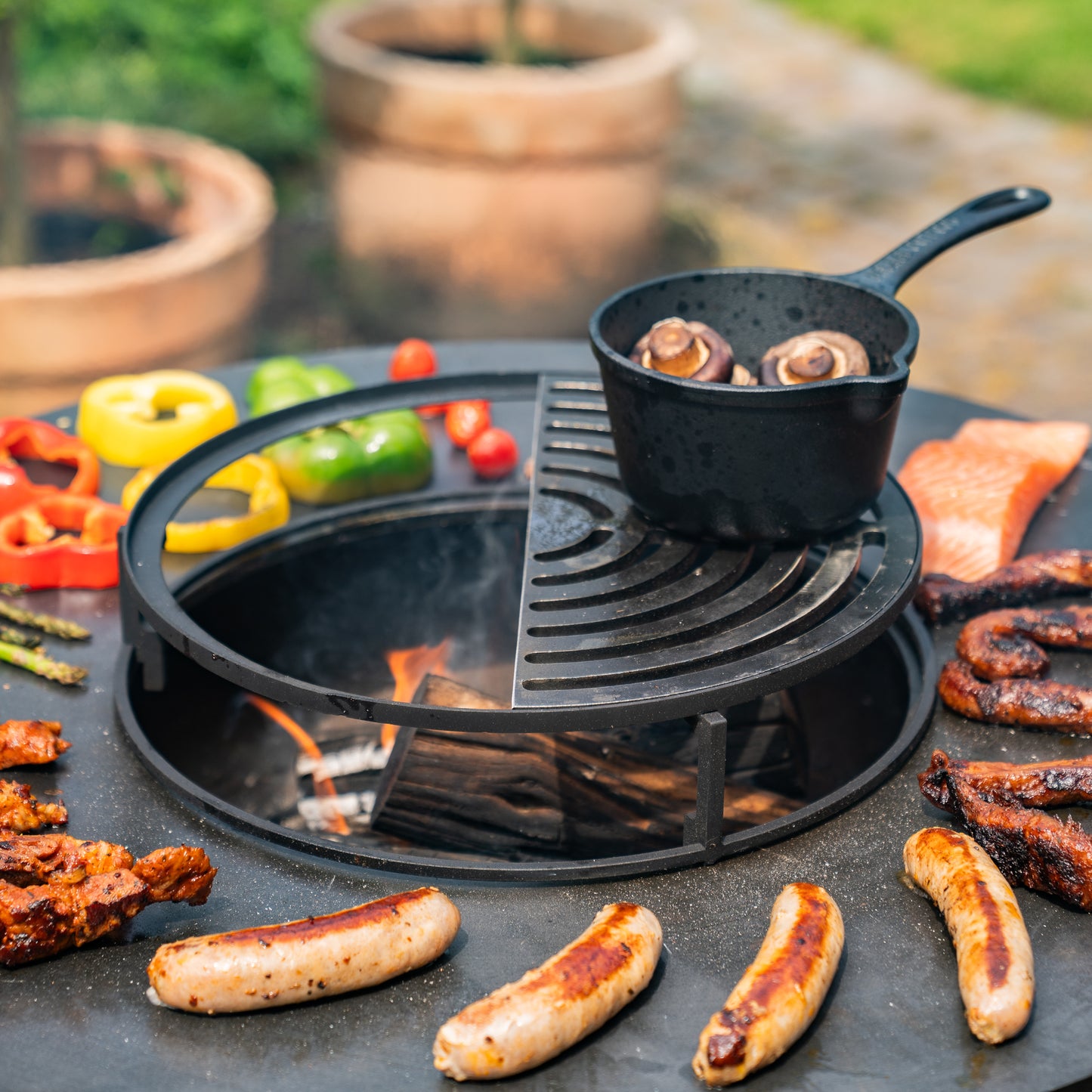 BBQ demi-grille Plancha 36.5x18cm - Accessoire barbecue