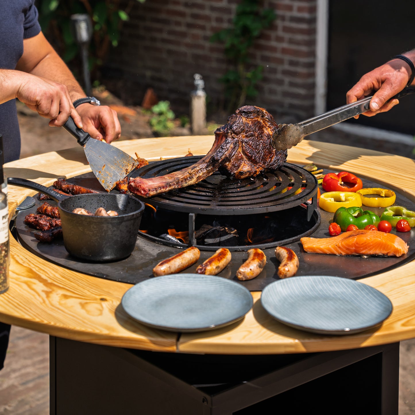 Supports métalliques BBQ Plancha Mesa
