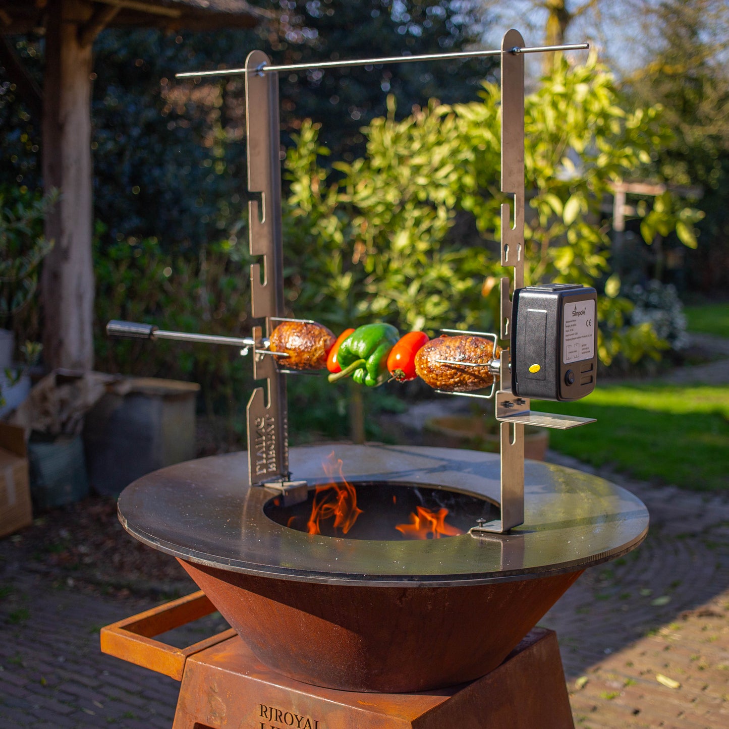 BBQ Plancha rôtissoire set avec moteur (acier inoxydable 304)