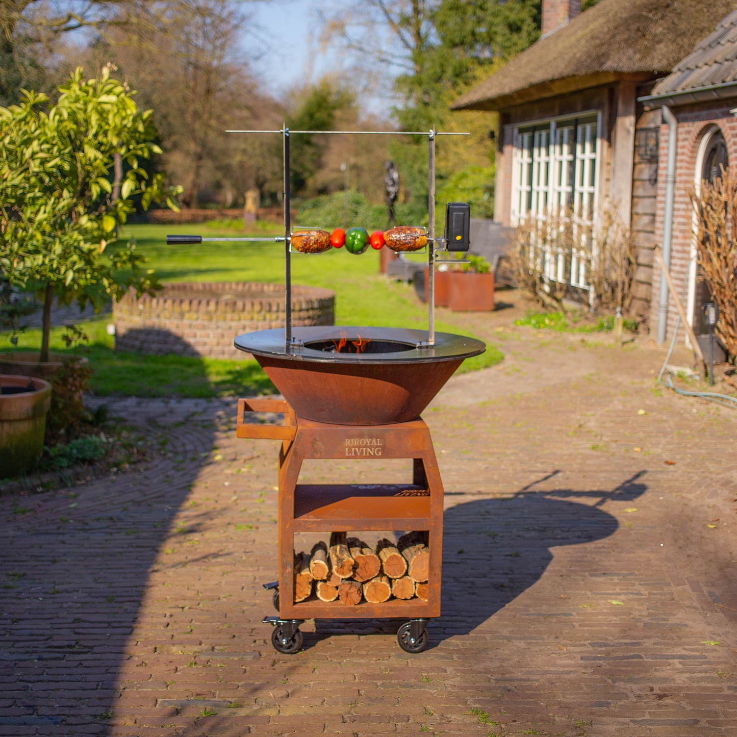 BBQ Plancha rôtissoire set avec moteur (acier inoxydable 304)