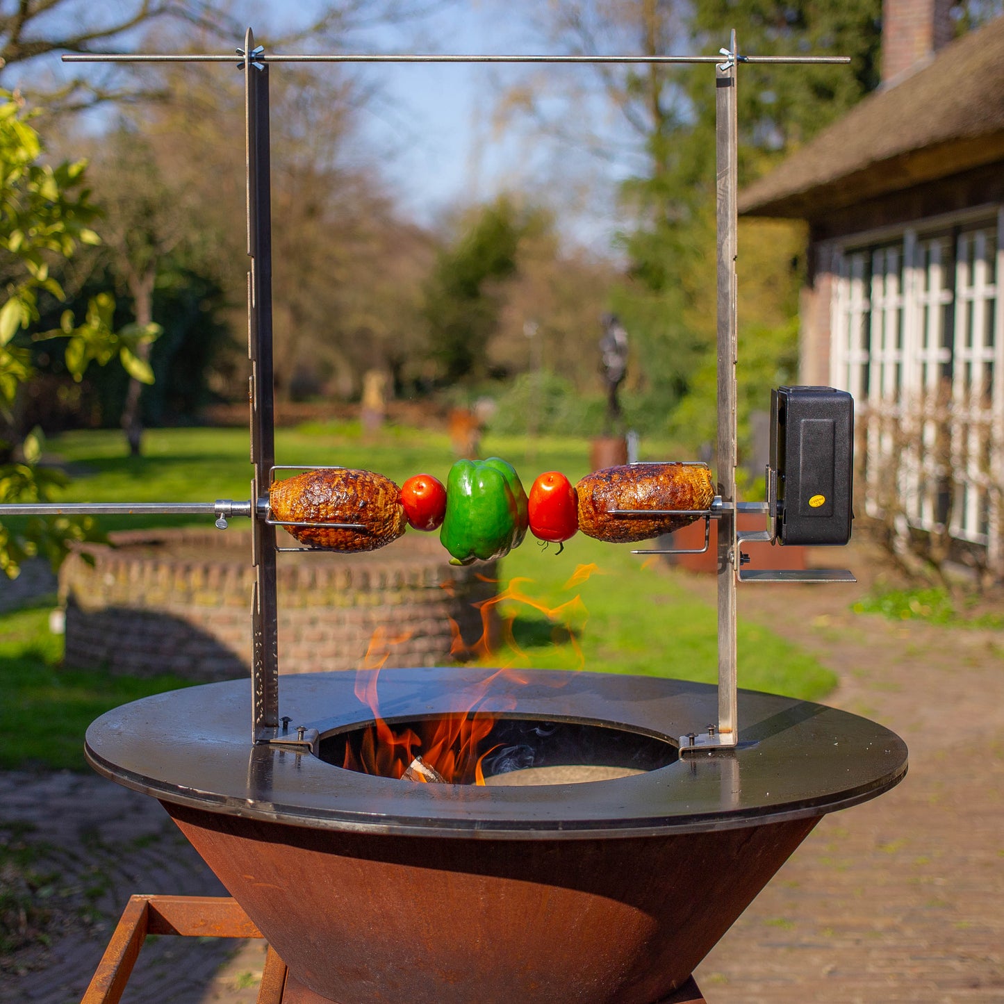 BBQ Plancha rôtissoire set avec moteur (acier inoxydable 304)