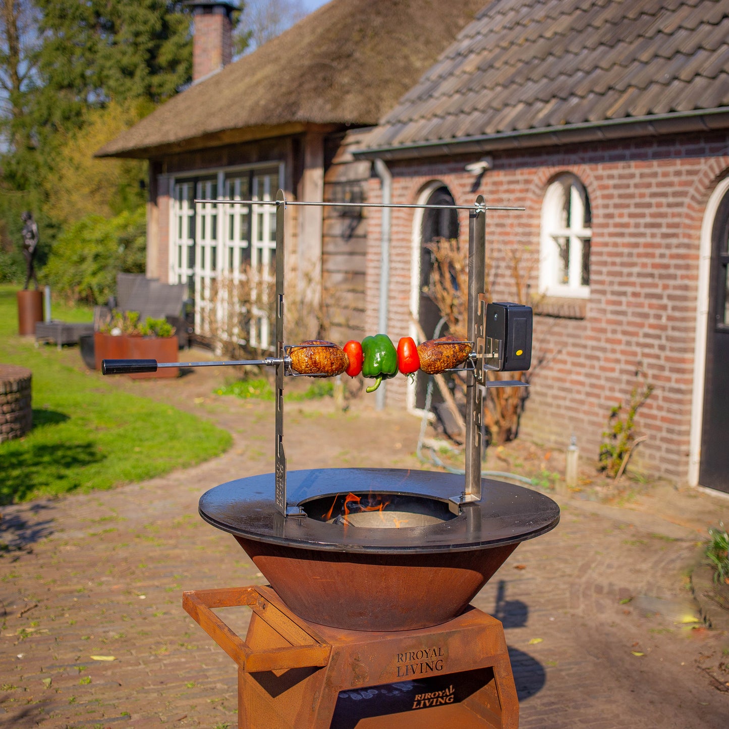 BBQ Plancha rôtissoire set avec moteur (acier inoxydable 304)