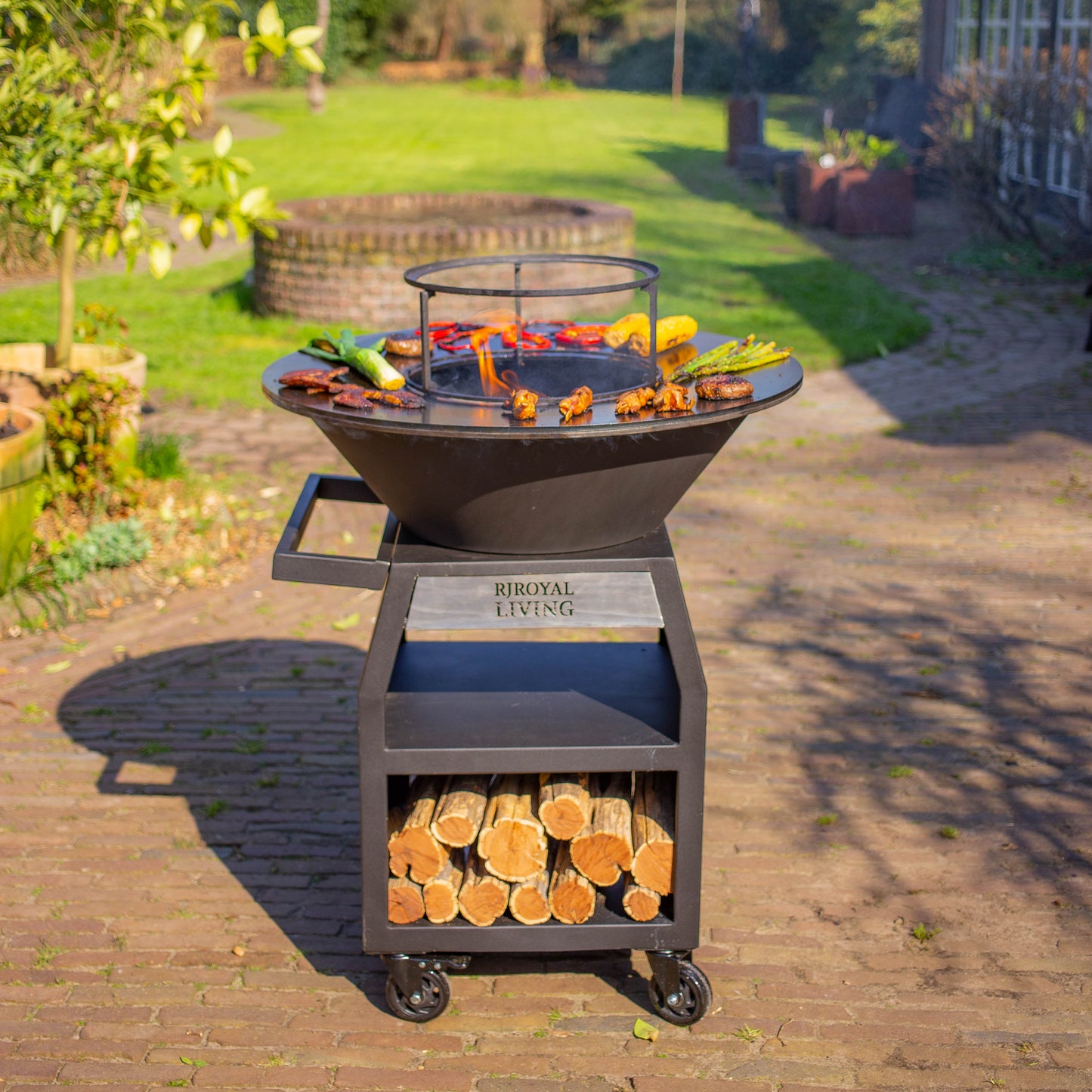 BBQ Plancha Grill Maestro Smokeless XXL Ø80 cm Blackline - Plancha sans fumée