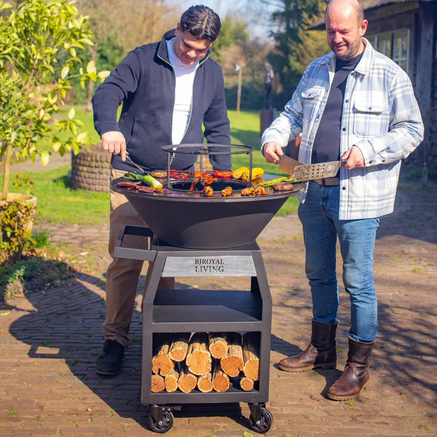 BBQ Plancha Grill Maestro Smokeless XXL Ø80 cm Blackline - Plancha sans fumée