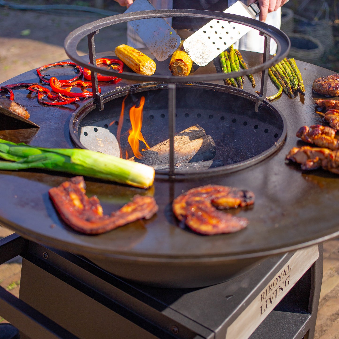 BBQ Plancha Grill Maestro Smokeless XXL Ø80 cm Blackline - Plancha sans fumée