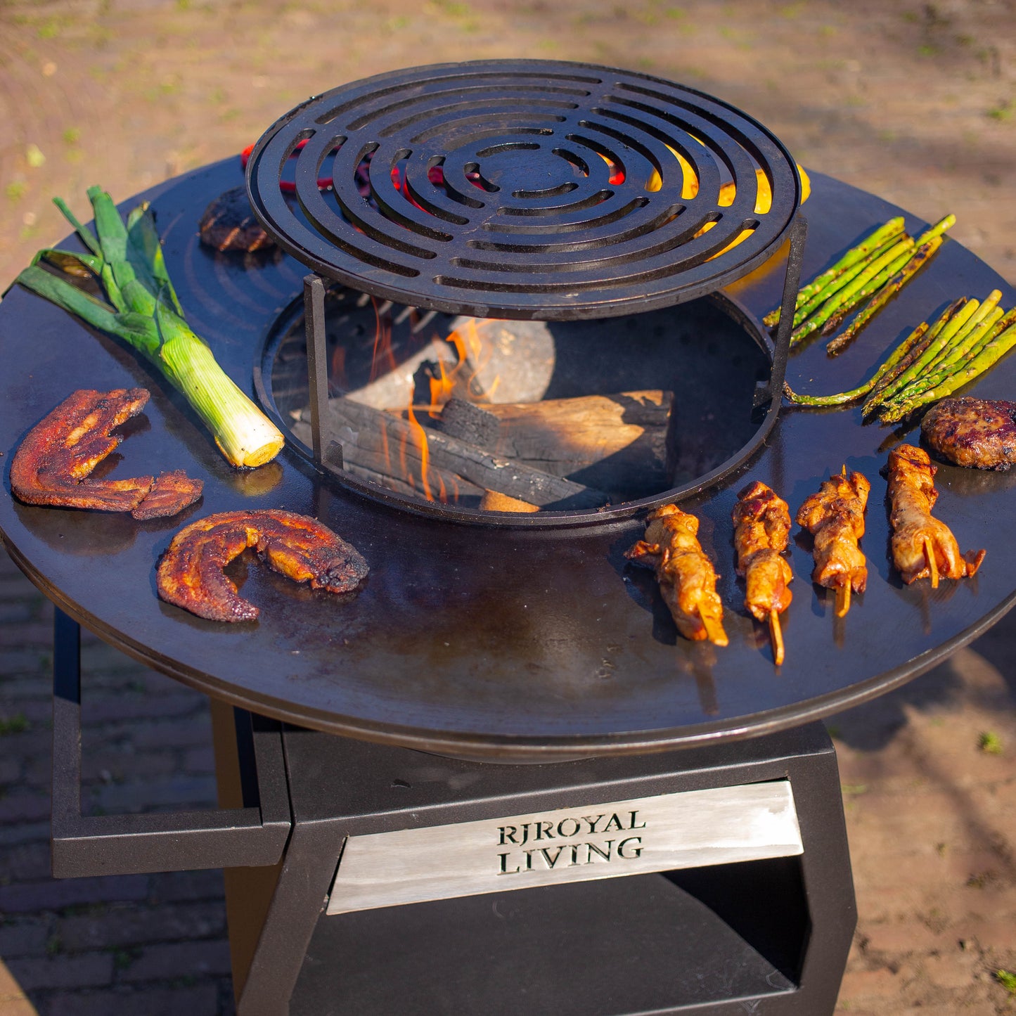 BBQ Plancha Grill Maestro Smokeless XXL Ø80 cm Blackline - Plancha sans fumée