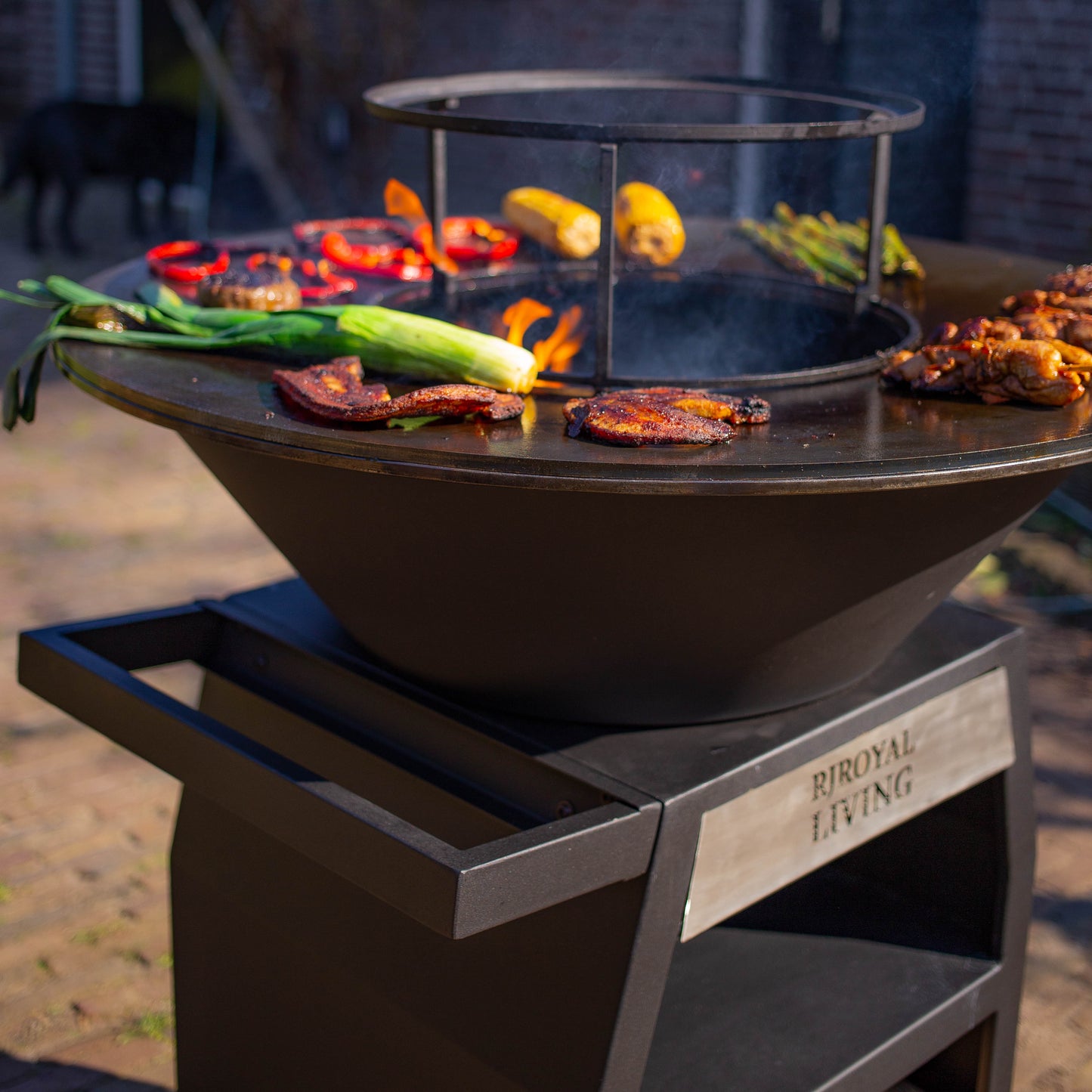 BBQ Plancha Grill Maestro Smokeless XXL Ø80 cm Blackline - Plancha sans fumée