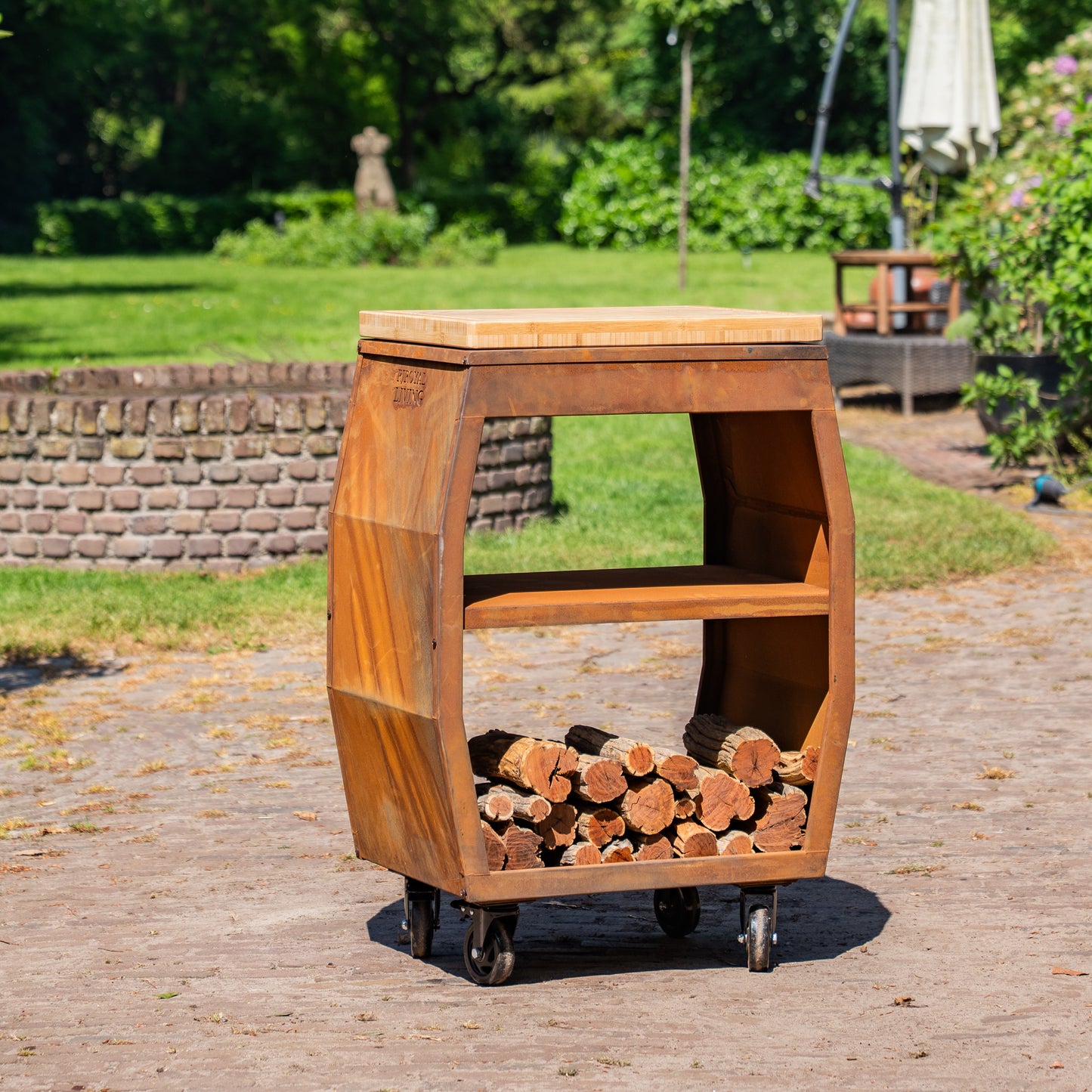 Table Plancha BBQ - Tabla Cortar Acier Corten - Avec Planche à découper