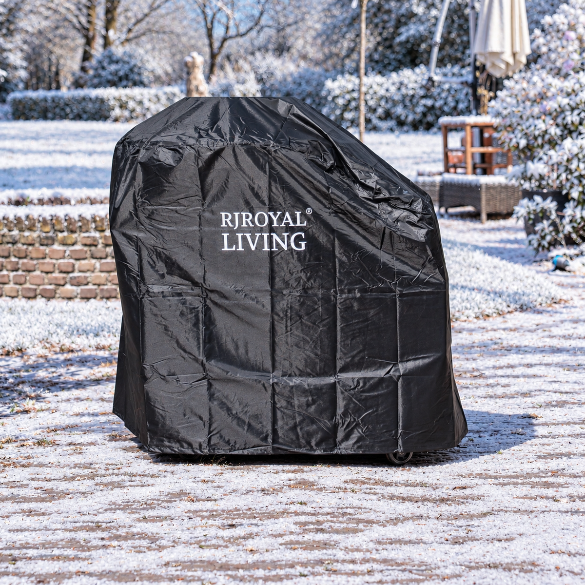 BBQ Plancha Housse Big Jack — ambiance hivernale