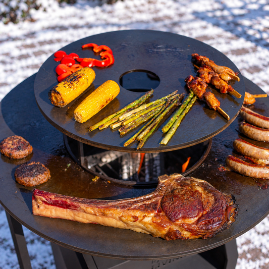 BBQ Plancha Extension Plaque de cuisson — ambiance hivernale